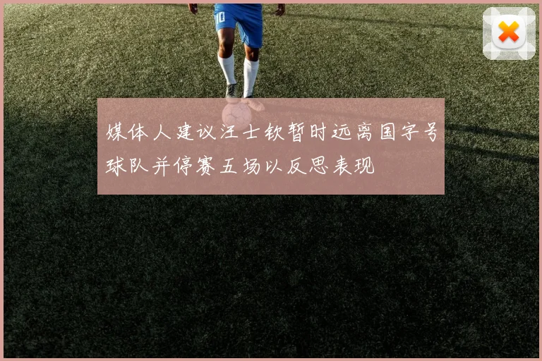 媒体人建议汪士钦暂时远离国字号球队并停赛五场以反思表现